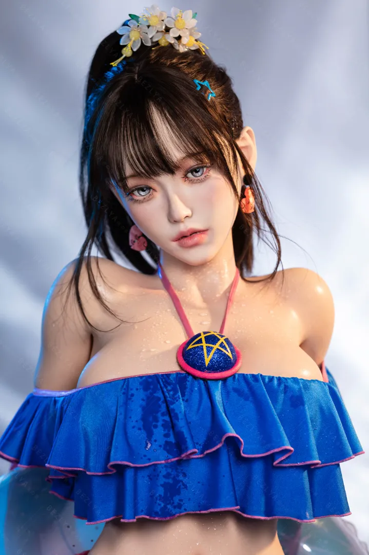 155cm (5ft1) Eカップ 軽量 シリコン ラブドール 可動式顎 ヘッド Nymphaea